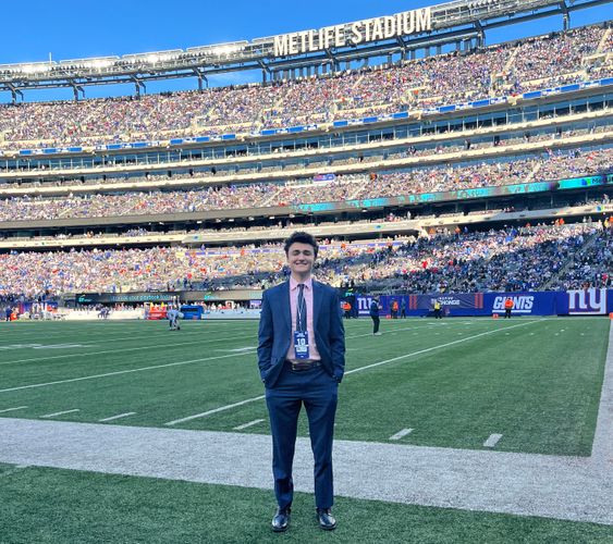 Chris Orlando poses on the field at Metlife Stadium