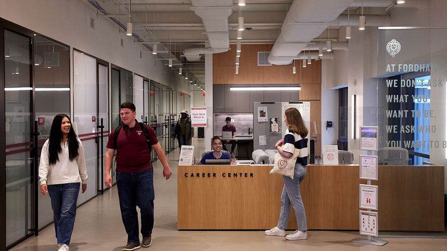 Students at the Career Center