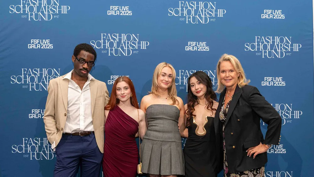 Fordham students pose at the Fashion Schoalrship Fund Gala in NYC