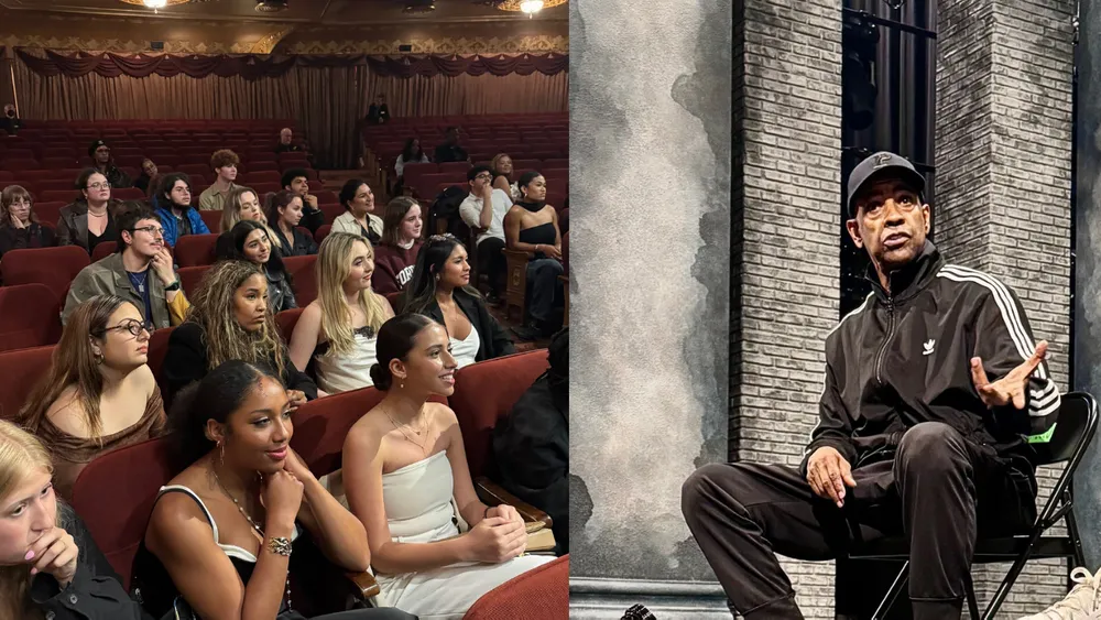 Denzel Washington speaks to Fordham Theatre students after Othello