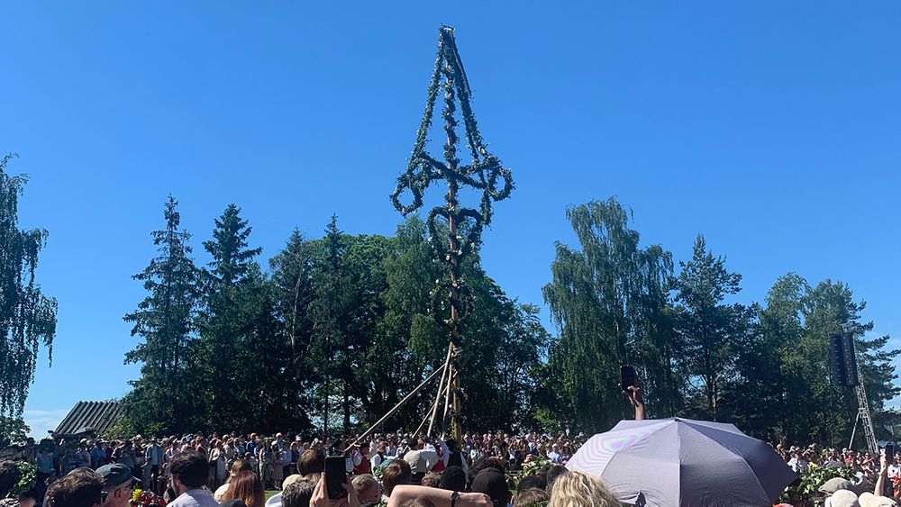 A photo featuring a parade in Stockholm