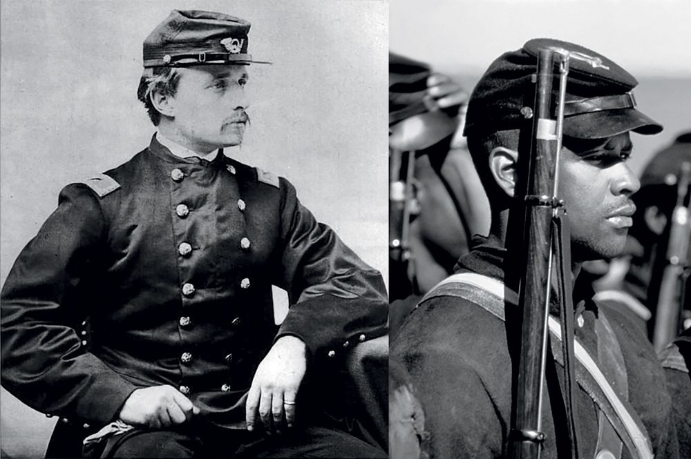 Robert Gould Shaw and Denzel Washington in Glory