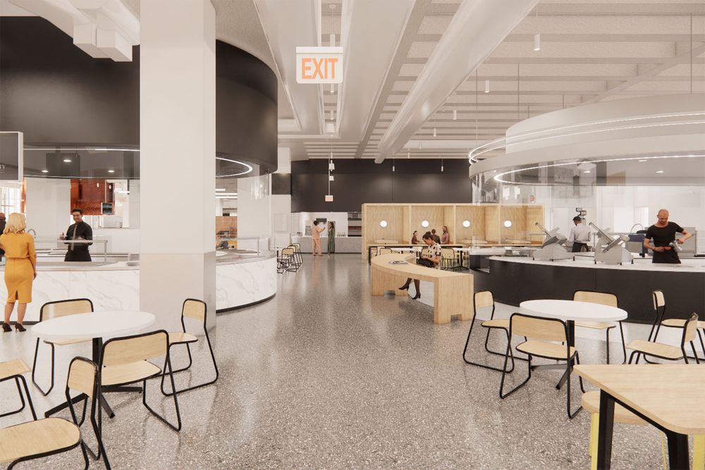 A rendering of the deli station in the new Marketplace