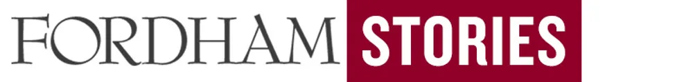 A brand logo for Fordham Stories