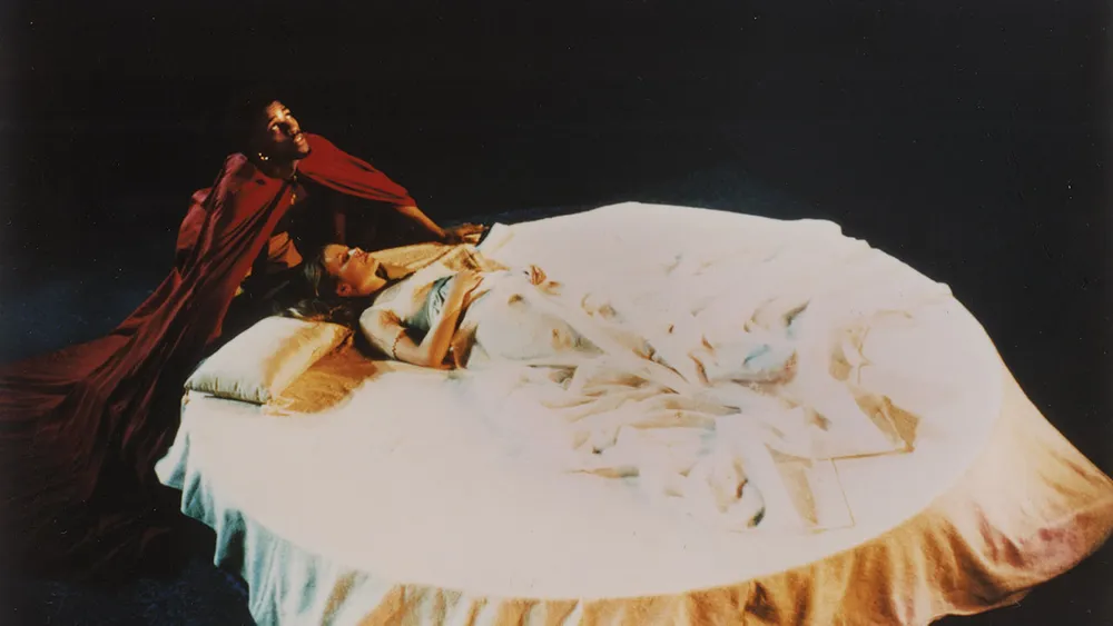 A 22-year-old Denzel Washington plays Othello opposite Diane Hammarth, one of two actresses who played Desdemona in the 1977 Fordham production.