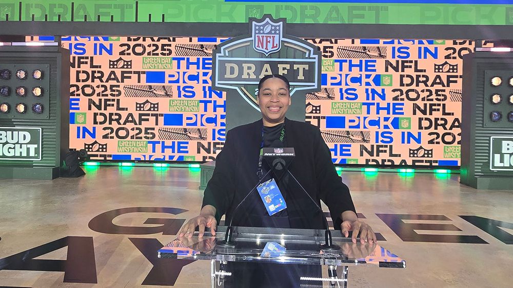 Janelle L. Winston at the NFL Draft. Photo courtesy of Winston