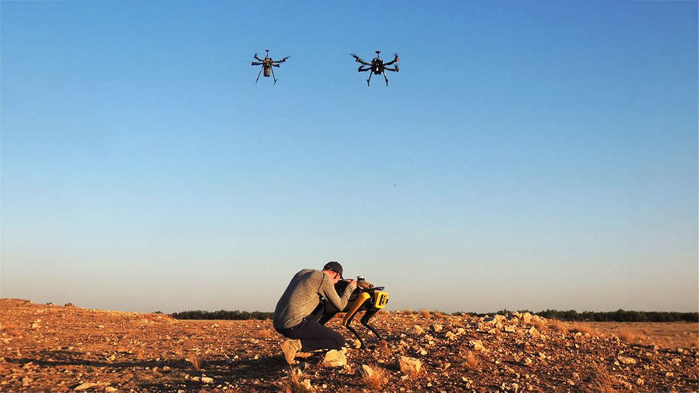 Double-Ram Jason Hughes operates a ground robot as systems lead of a UPenn team pioneering robotic triage.