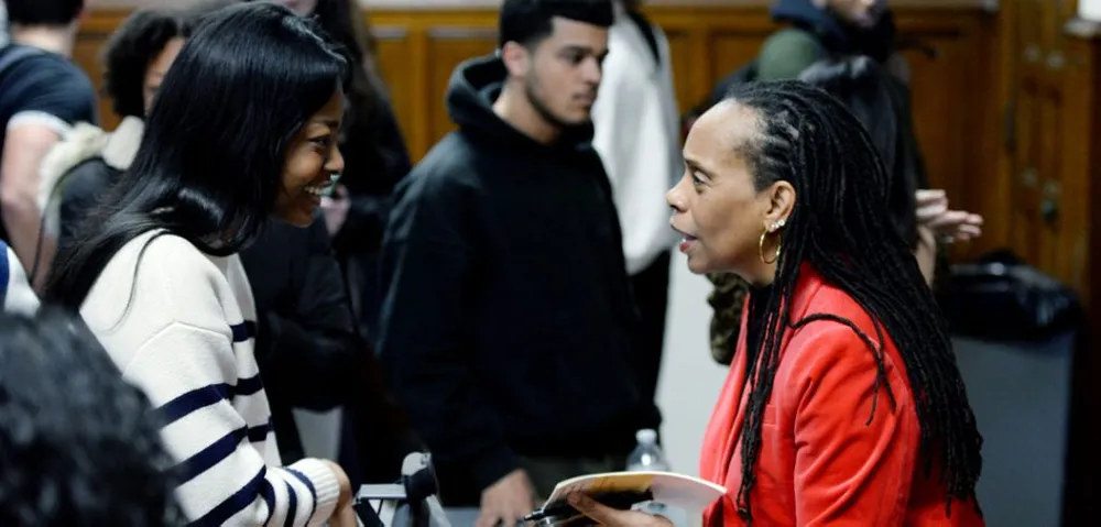 Anne Williams-Isom met with pre-law students at Fordham.