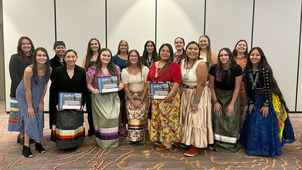 Olivia Griffin (front row, third from left), attending orientation for an Udall Undergraduate Scholarship, an award that honors the legacy of former congressmen Morris K. Udall and Stewart Udall, known for their environmental and Native American advocacy.
