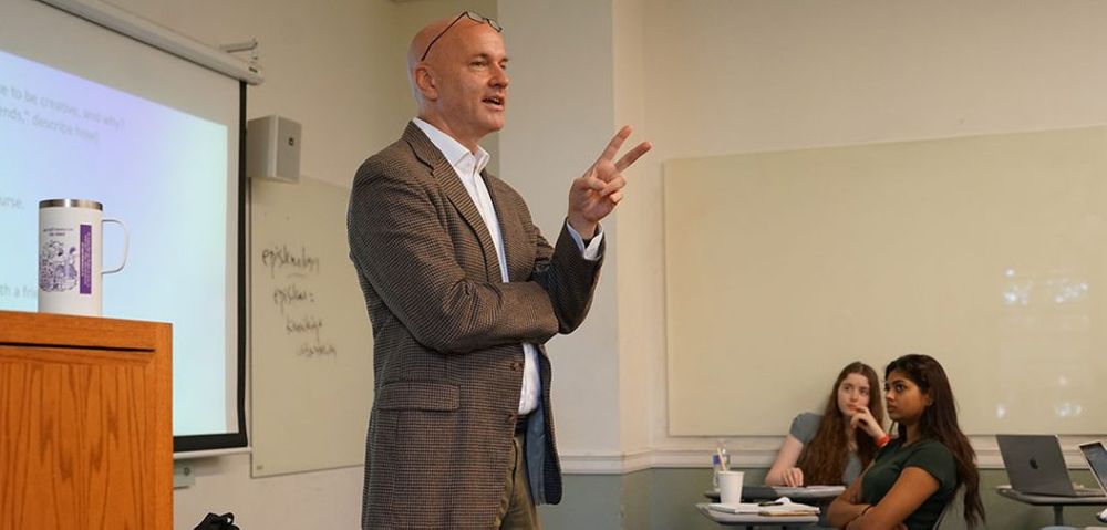 Professor Stephen Grimm lecturing
