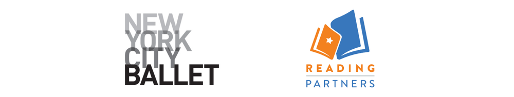 Logos of New York City Ballet and Reading Partners
