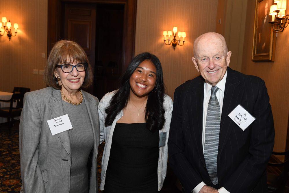 male and female donors with female student