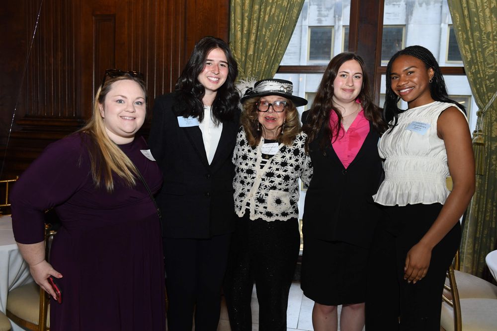 group of scholars with female donor