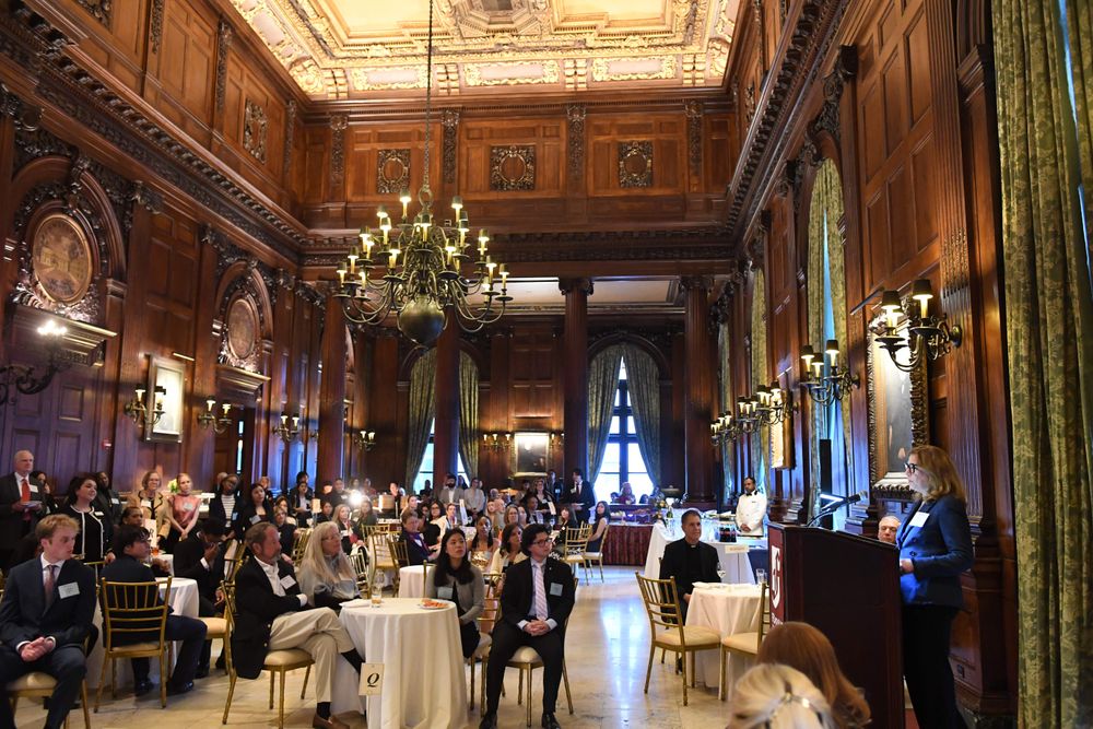 view of an ornate filled room at the University Club