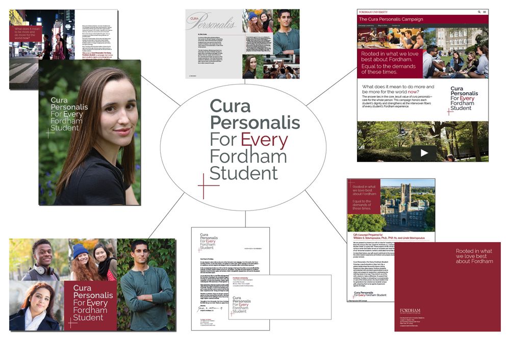 Digital images and ads created for the Campaign for Fordham