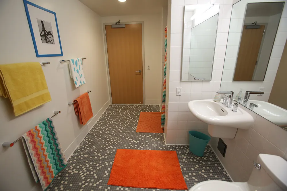 shared bathroom interior in McKeon Hall