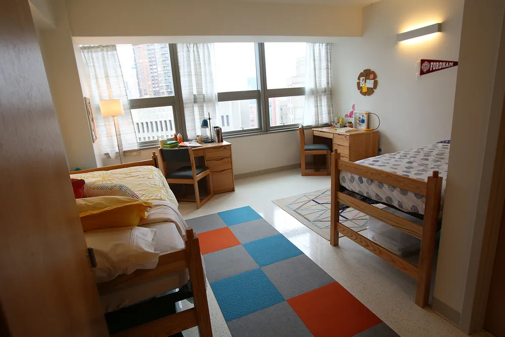 Interior shot of double room at McKeon Hall