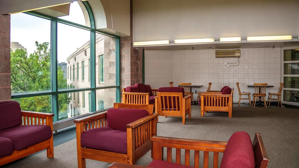 Study in one of our study lounges in Alumni Court South.