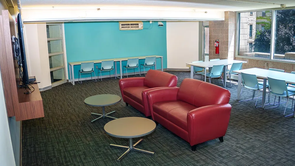 Study in one of our study lounges in Alumni Court South.