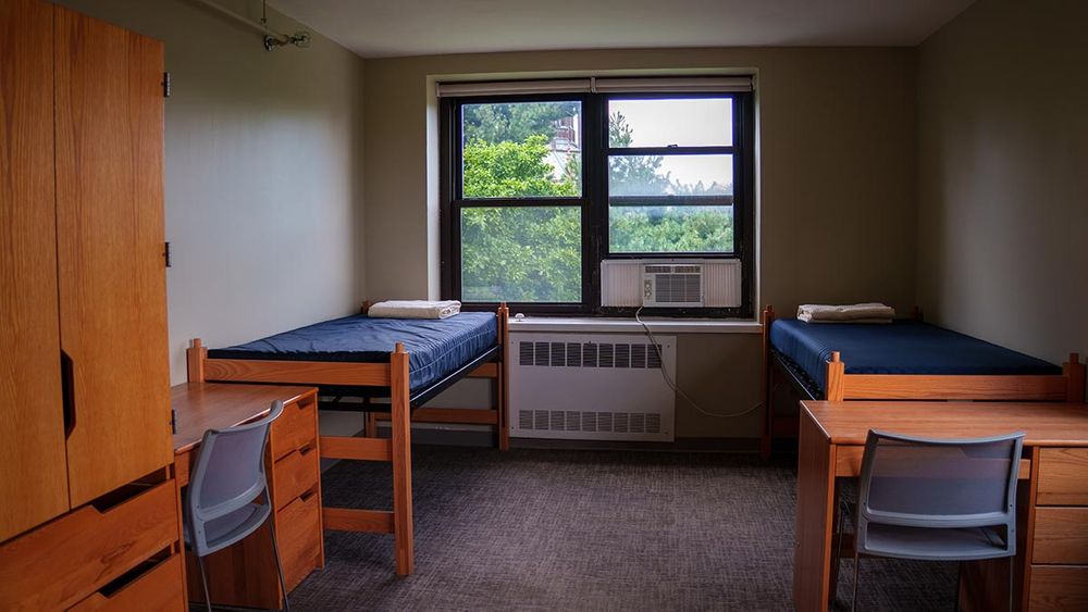 Double room interior in Faber Hall