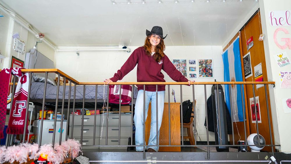Student in loft in Finlay