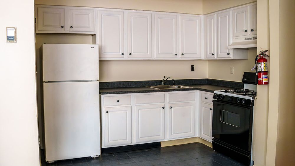 Shared kitchen space in Terra Nova Hall