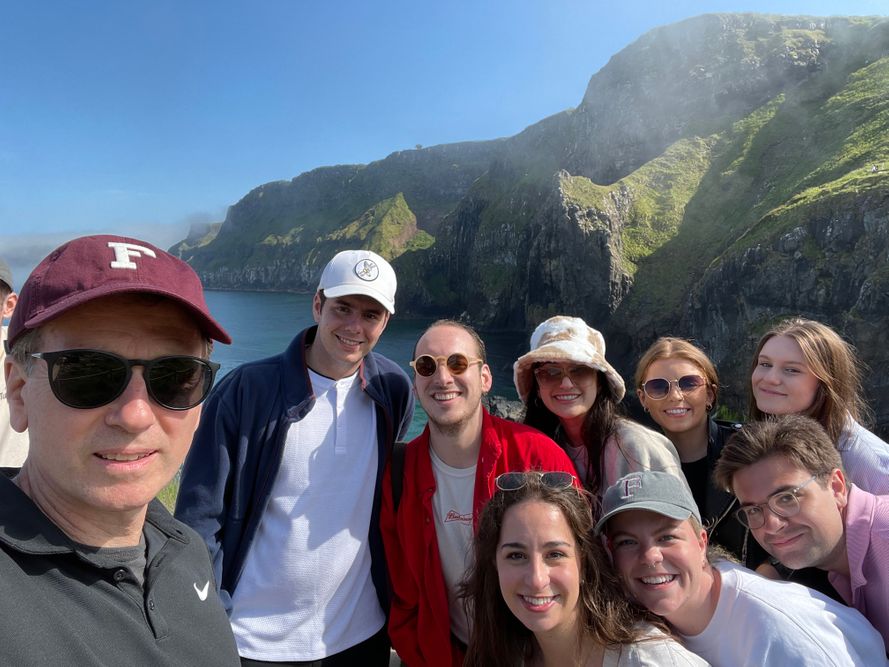 Fordham Law Ireland summer program 2023 students in front of mountains
