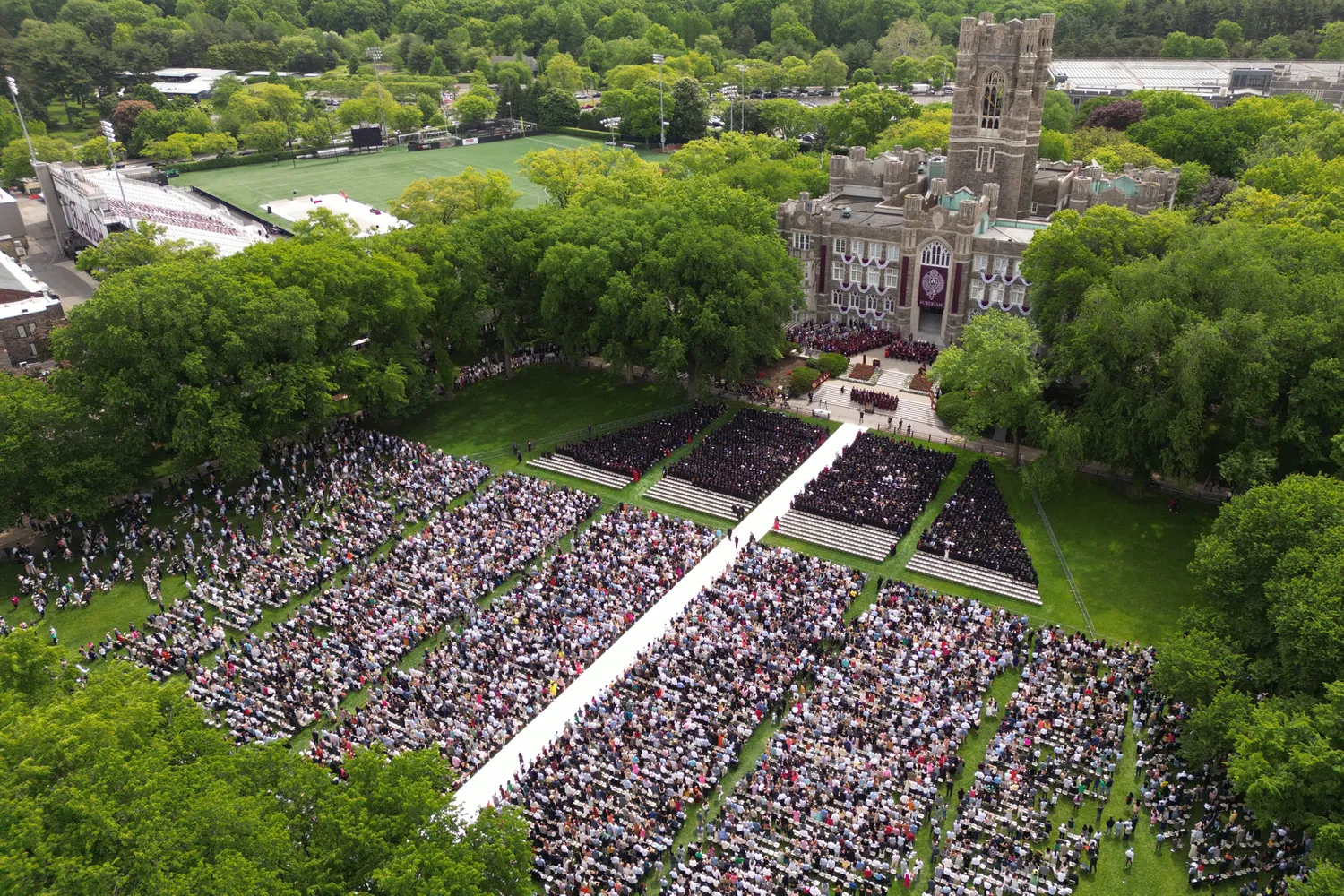 Commencement Ceremony on Edward's Parade at Rose Hill