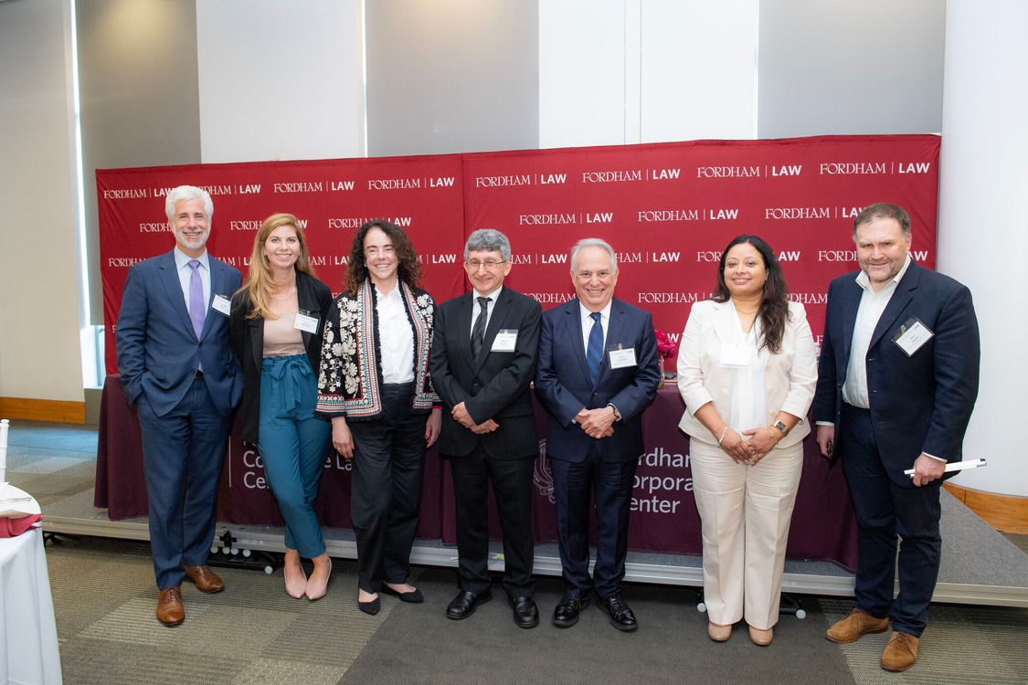 Fordham's Corporate Law Center Directors and Kathleen Simpson