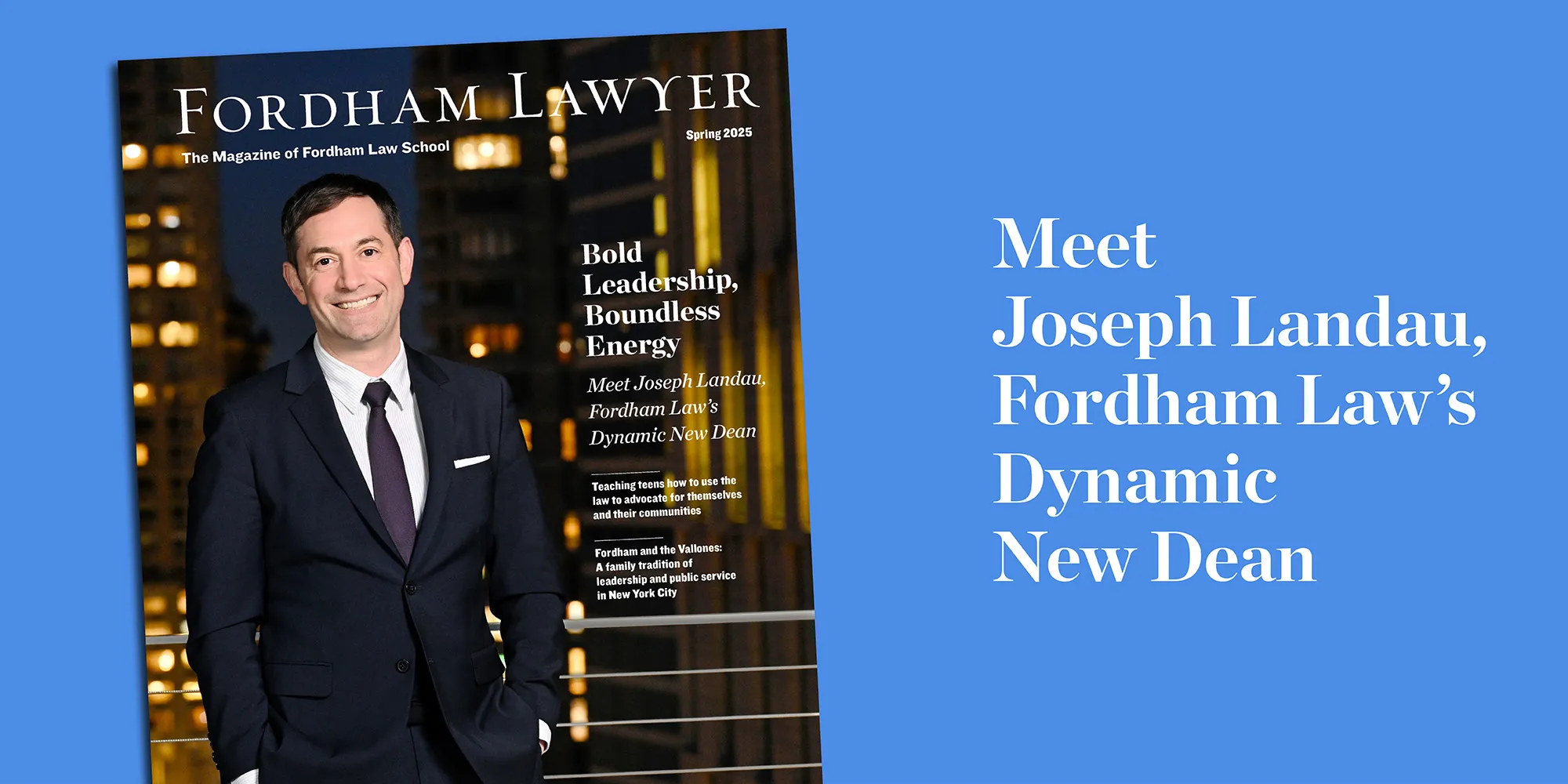 Fordham Lawyer Magazine Cover Graphic