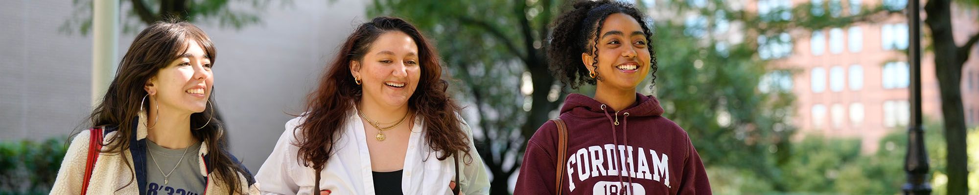 Students walking together on campus