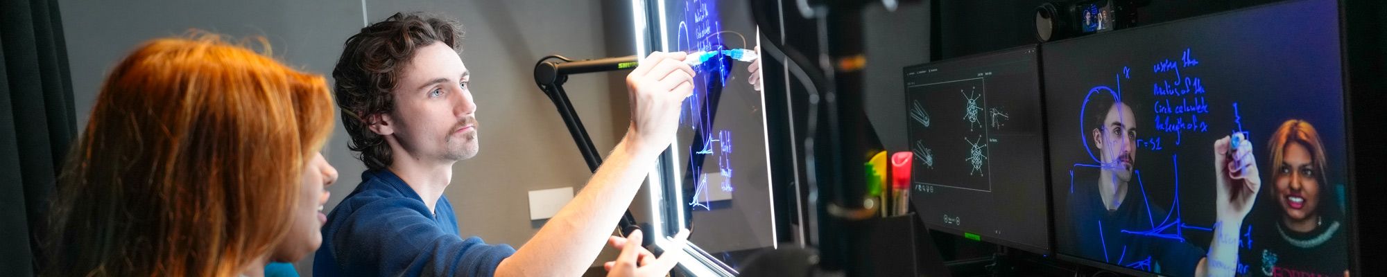 Two students working in Lincoln Center's LITE Lab