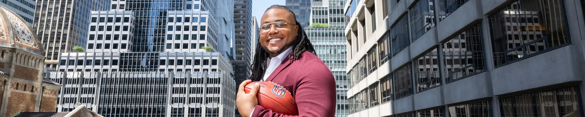 Fordham Law School grad R.J. Paige is a senior manager for football business strategy and innovation at the NFL. Photo courtesy of R.J. Paige