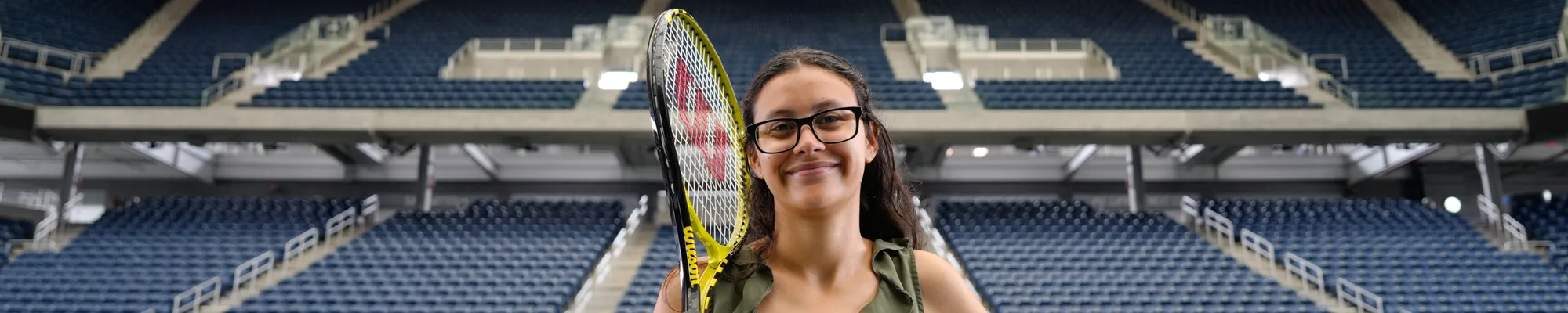 Fordham student interning at the USTA in Queens, NY