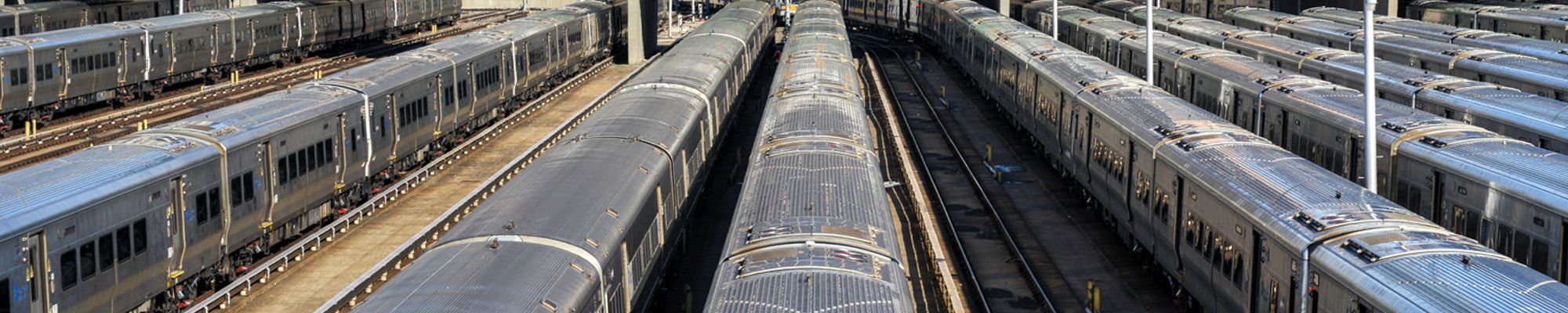 Trains lines up on the West Side on Manhattan