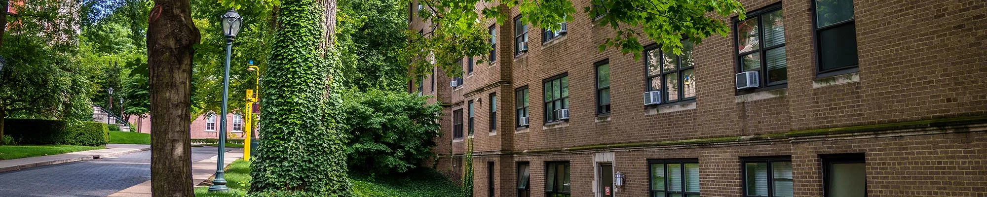 Exterior image of Martrys' Court- Jogues Hall