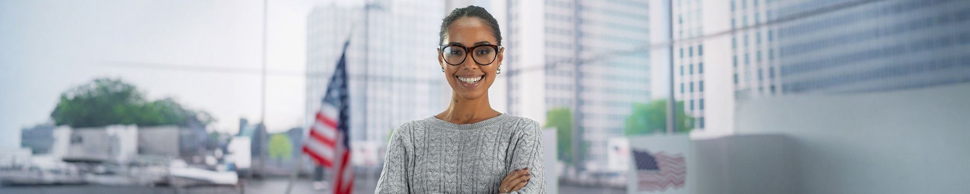 Female Veteran in Office