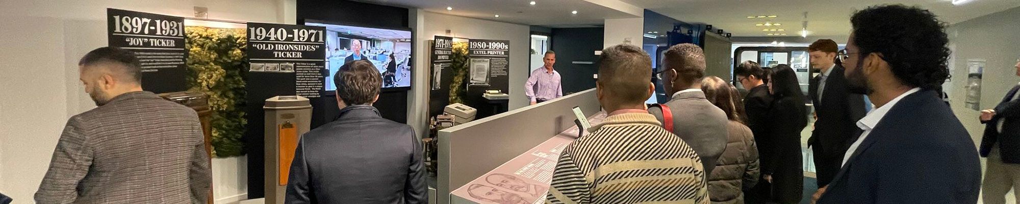 MBA Students at Dow Jones Exhibit