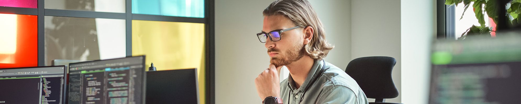 Man at computer