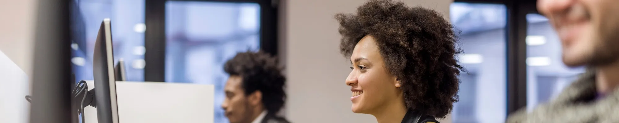 Students Working at Computers