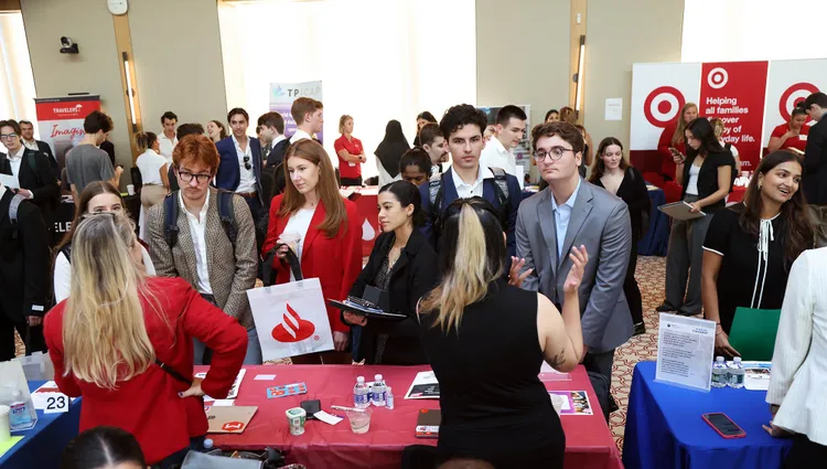 Students and Employers at the Rose Hill Career Fair