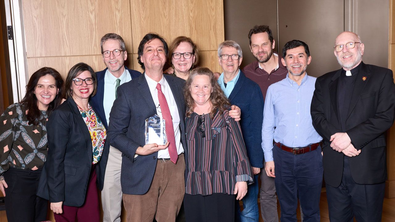 Faculty of arts and sciences at award ceremony