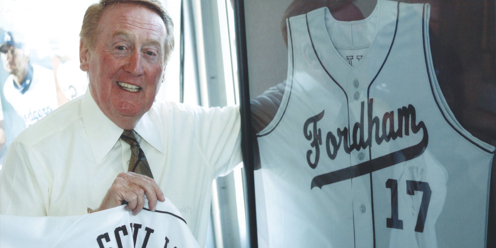 Vin Scully Fordham Jersey