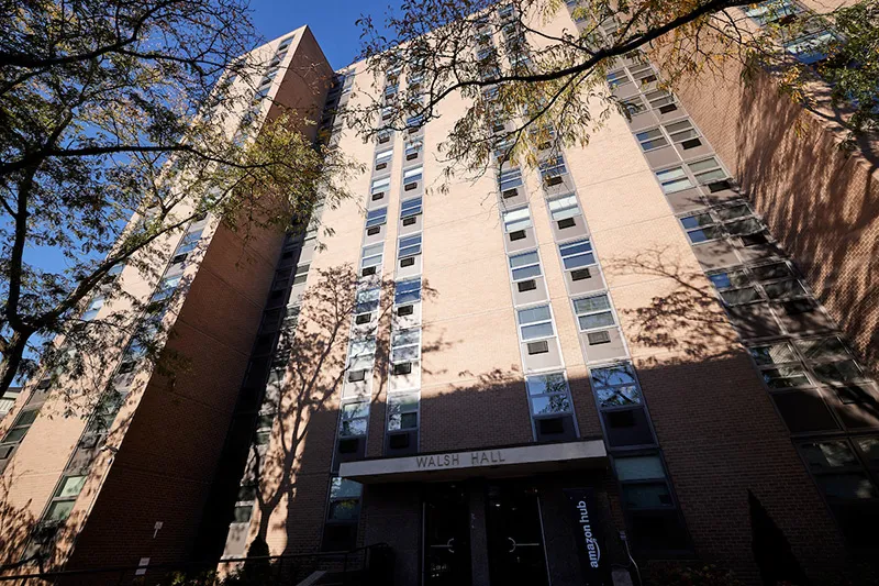 Entrance to Walsh Hall at Rose Hill