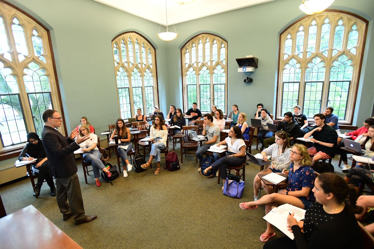Demacopoulos teaching undergraduates
