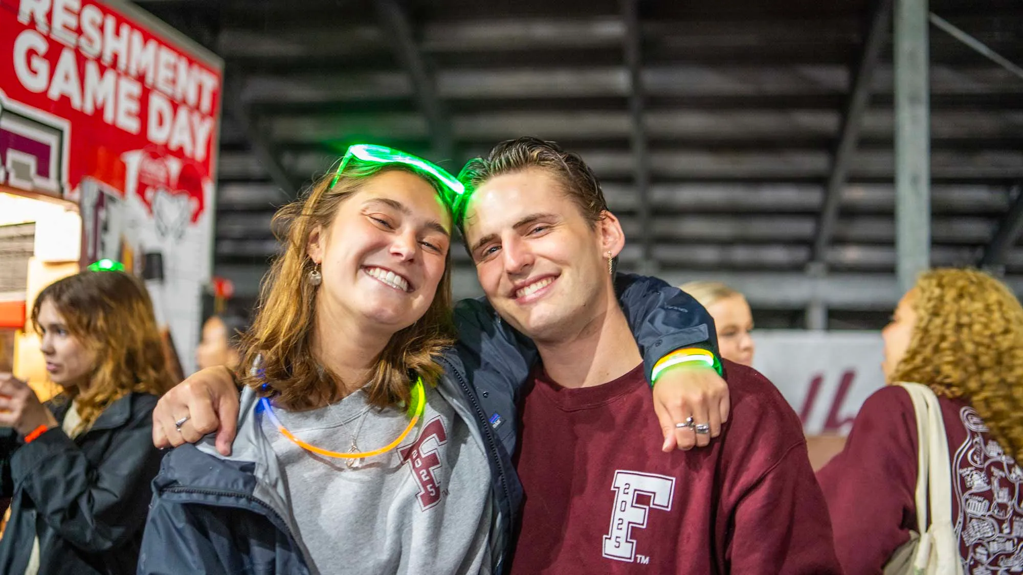 Two students at senior week kickoff event