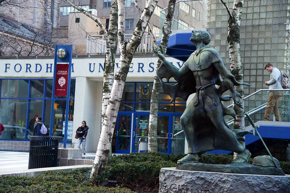 Outside Fordham University