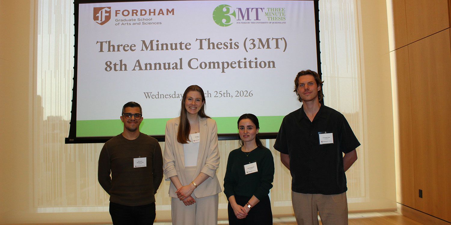 3MT Winners 2026 Fordham University