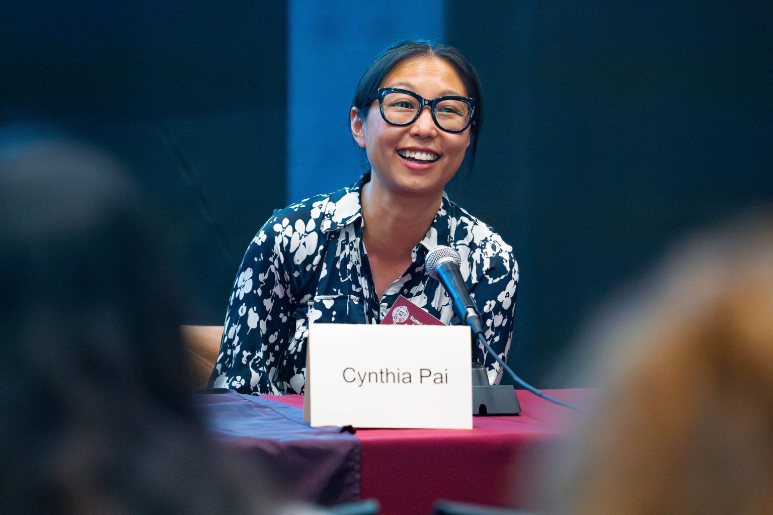 gss student Cynthia Pai speaks on a panel at Fordham's Accepted MSW Student Day