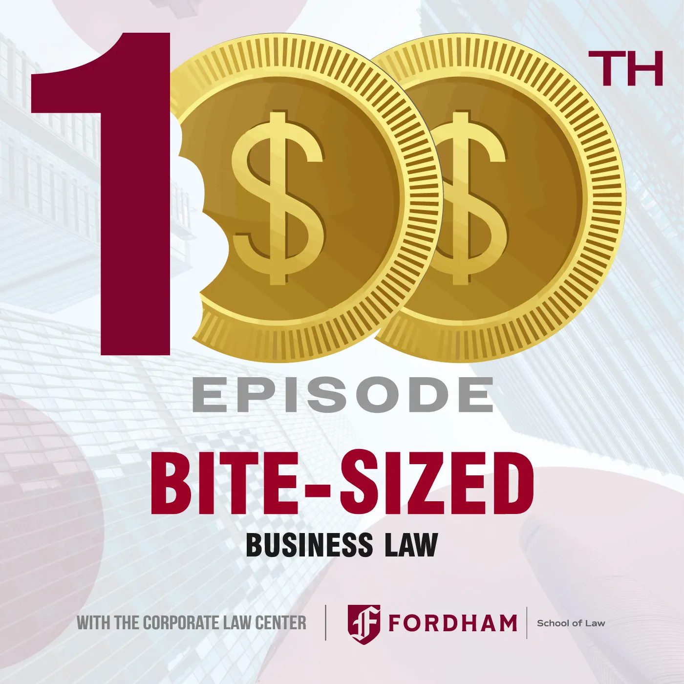 Graphic of 100th bite-sized podcast episode.